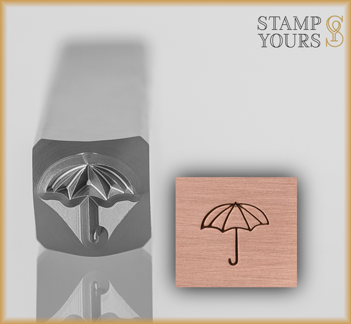 Umbrella Design Stamp 5.5mm - Stamp Yours
