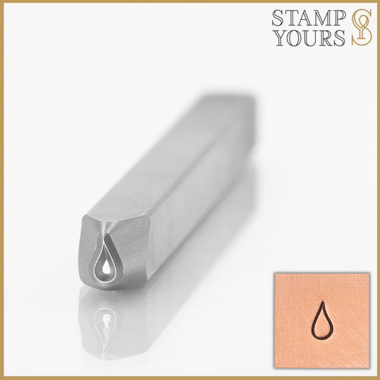 Water Drop Metal Stamp Design For Stainless Steel and Jewelry By Stamp Yours