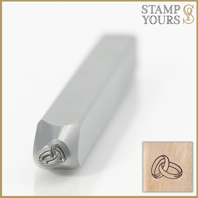 Interlocking Wedding Bands Metal Design Stamp for Jewelry By Stamp Yours