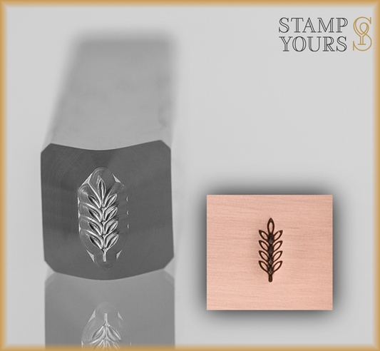 Wheat Leaf Design Stamp 5mm - Stamp Yours