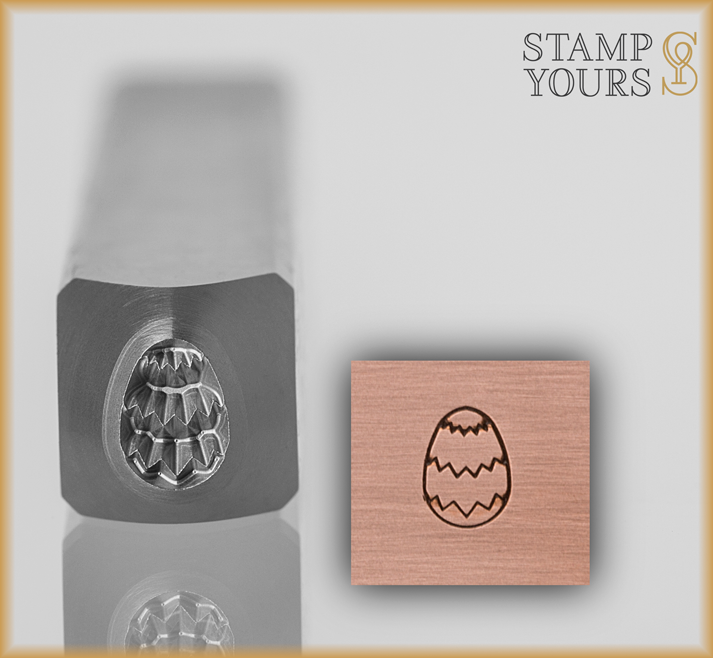 Zigzag Easter Egg Design Stamp 5mm - Stamp Yours