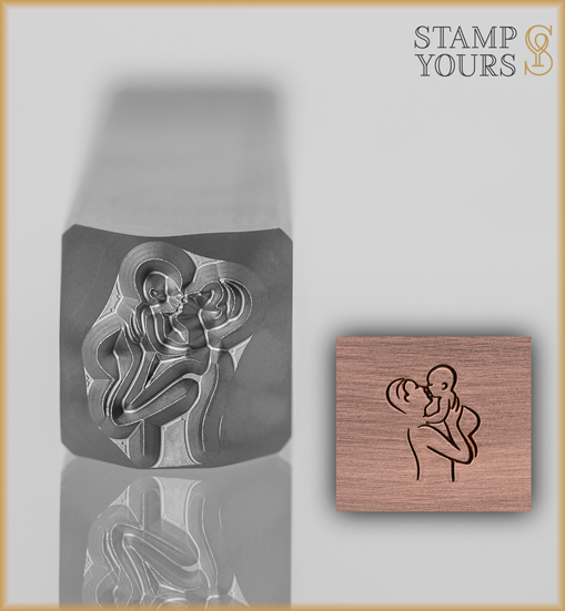 Father Holding Baby Design Stamp 8mm - Stamp Yours